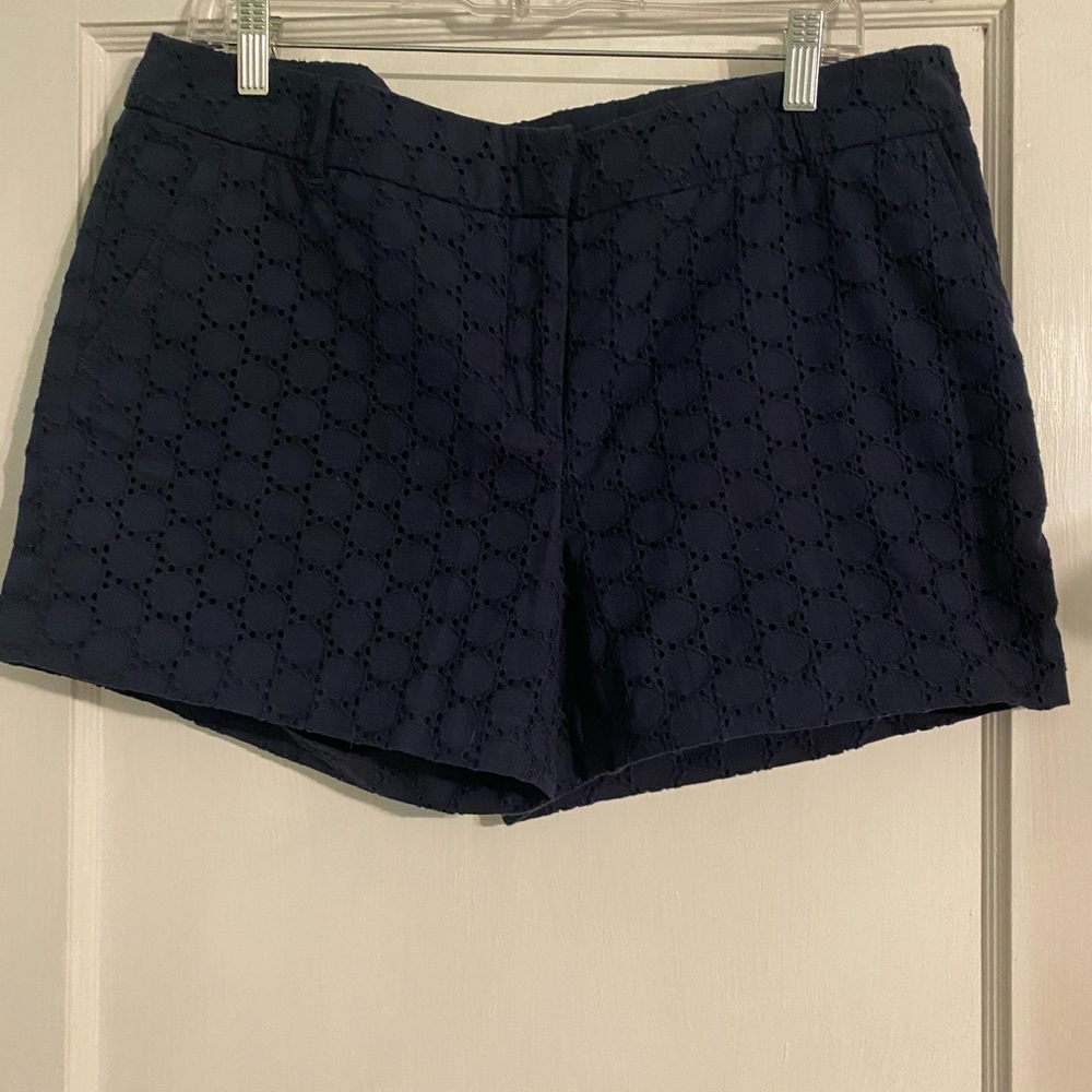 Willi Smith Navy Blue Eyelet Shorts; Size 12